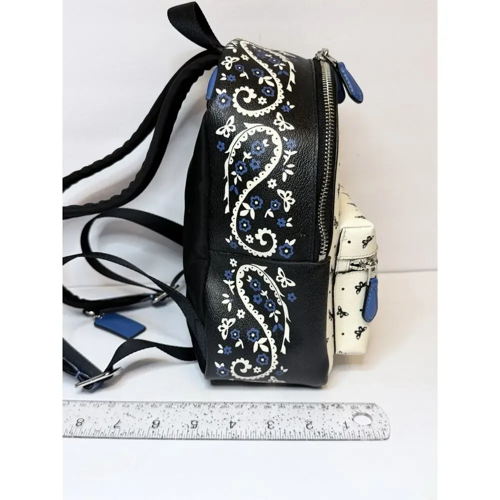 Coach Mini Charlie Backpack Lips & Butterfly Bandana Print # F59330 (NWOT)